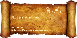 Milán Andrea névjegykártya