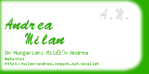 andrea milan business card